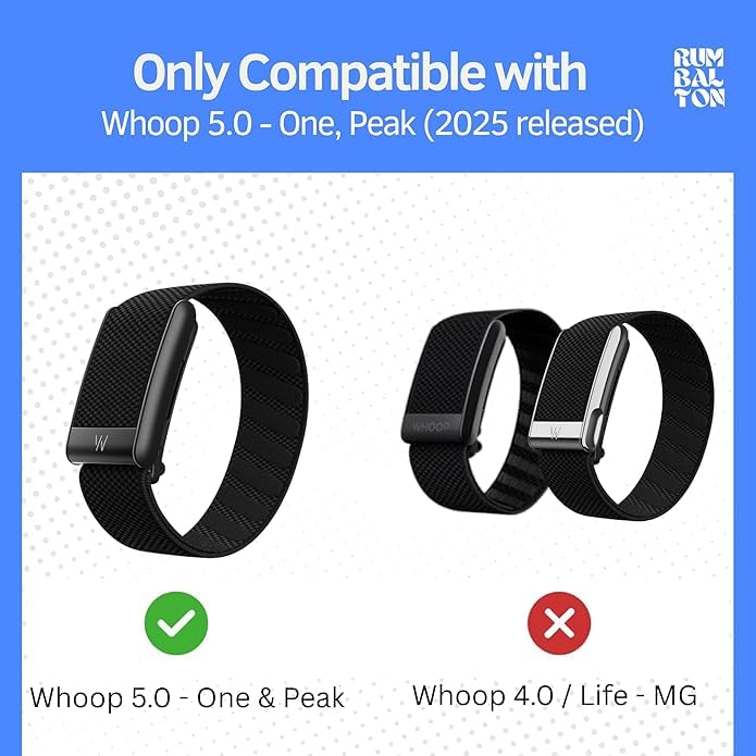 Rumbalton Sport Flex Silicone Straps for WHOOP 5.0 One, Peak, Life/ MG