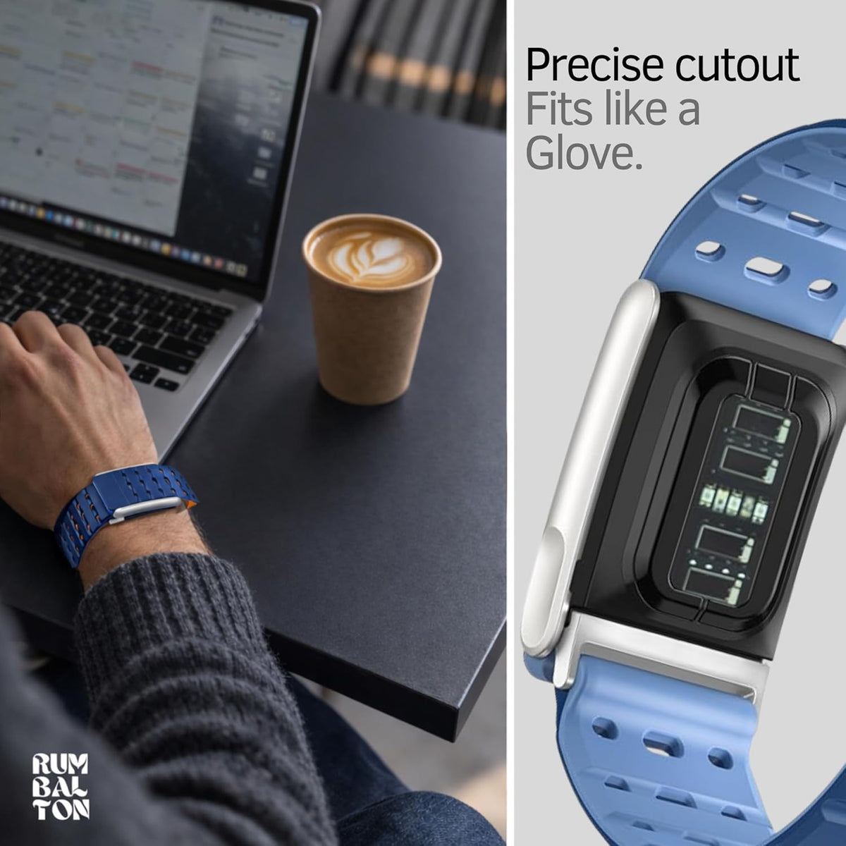 Rumbalton Magnetic Silicone Sport Band for WHOOP 5.0 One, Peak, Life/ MG