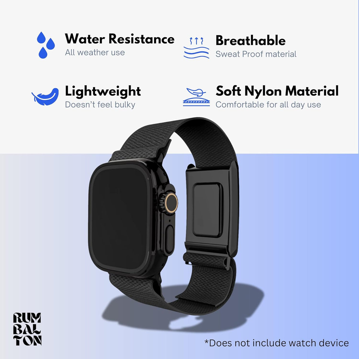 Rumbalton Hybrid - 2in1 Nylon Band for Whoop 4.0 & Apple Watch