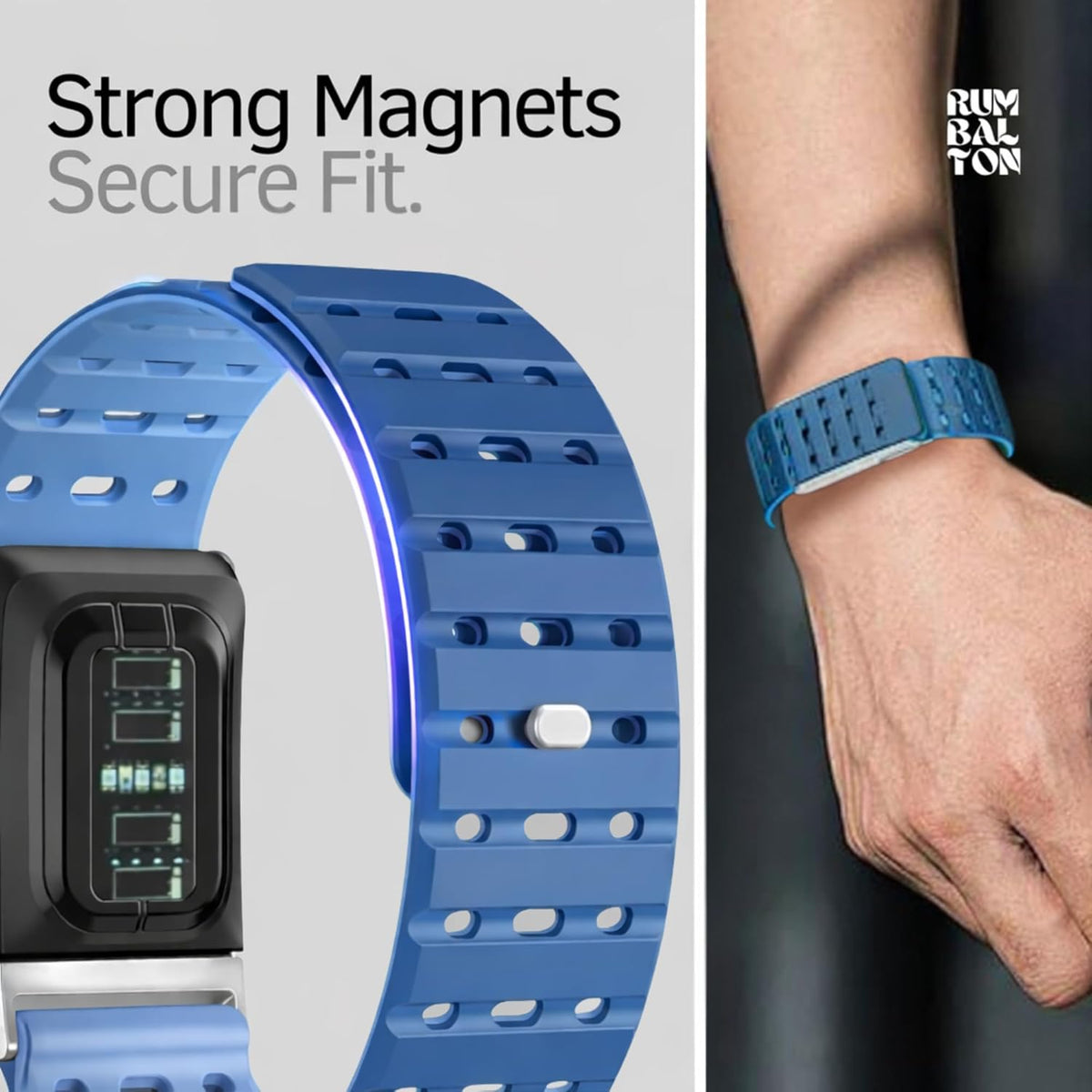 Rumbalton Magnetic Silicone Sport Band for WHOOP 5.0 One, Peak, Life/ MG