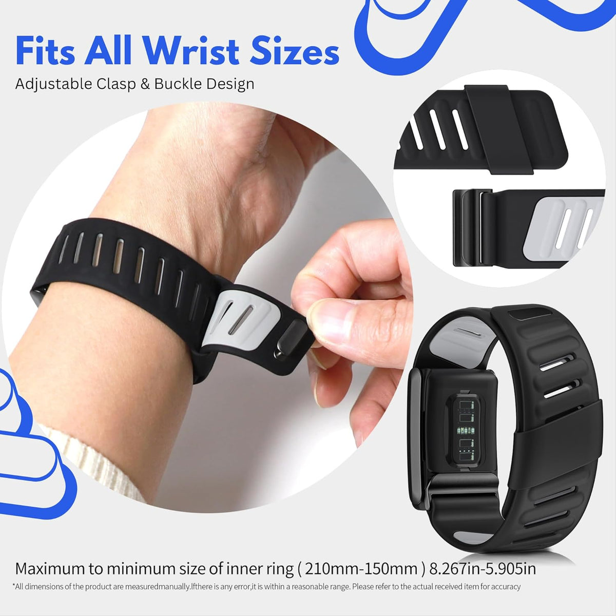 Rumbalton Sport Flex Silicone Straps for WHOOP 5.0 One, Peak, Life/ MG