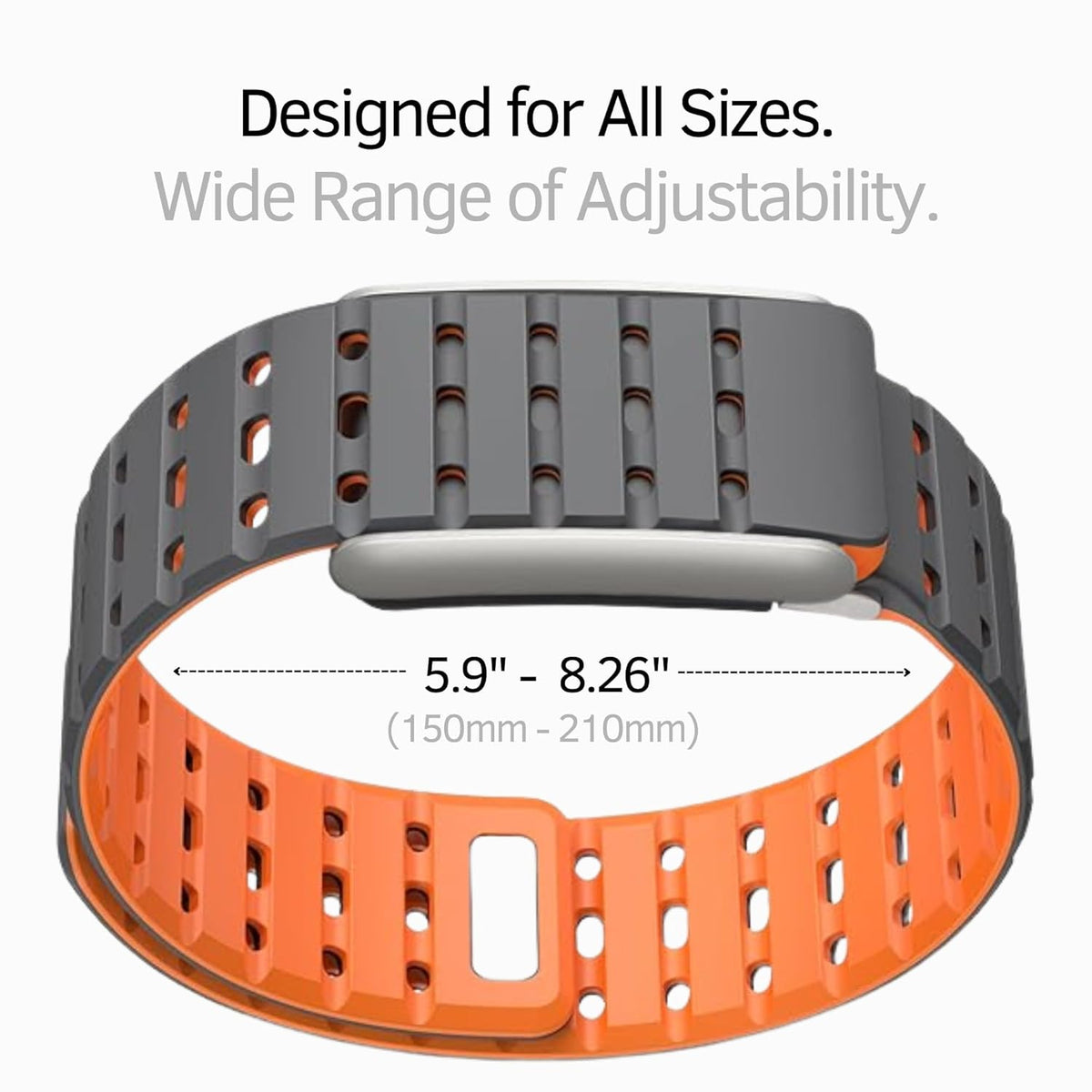 Rumbalton Magnetic Silicone Sport Band for WHOOP 5.0 One, Peak, Life/ MG