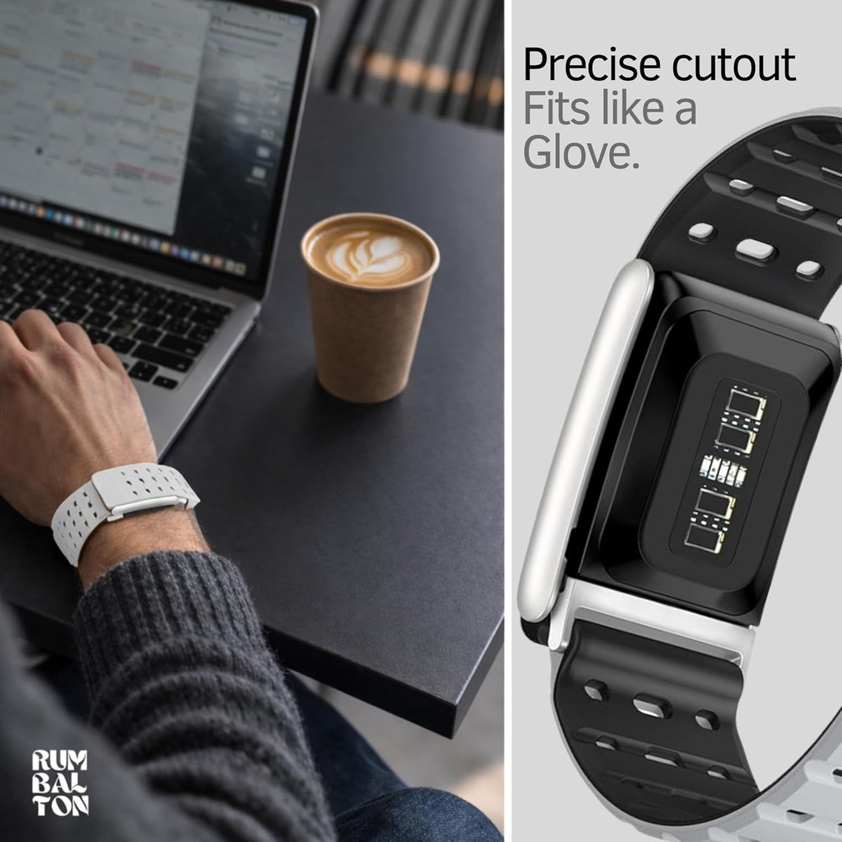 Rumbalton Magnetic Silicone Sport Band for WHOOP 5.0 One, Peak, Life/ MG