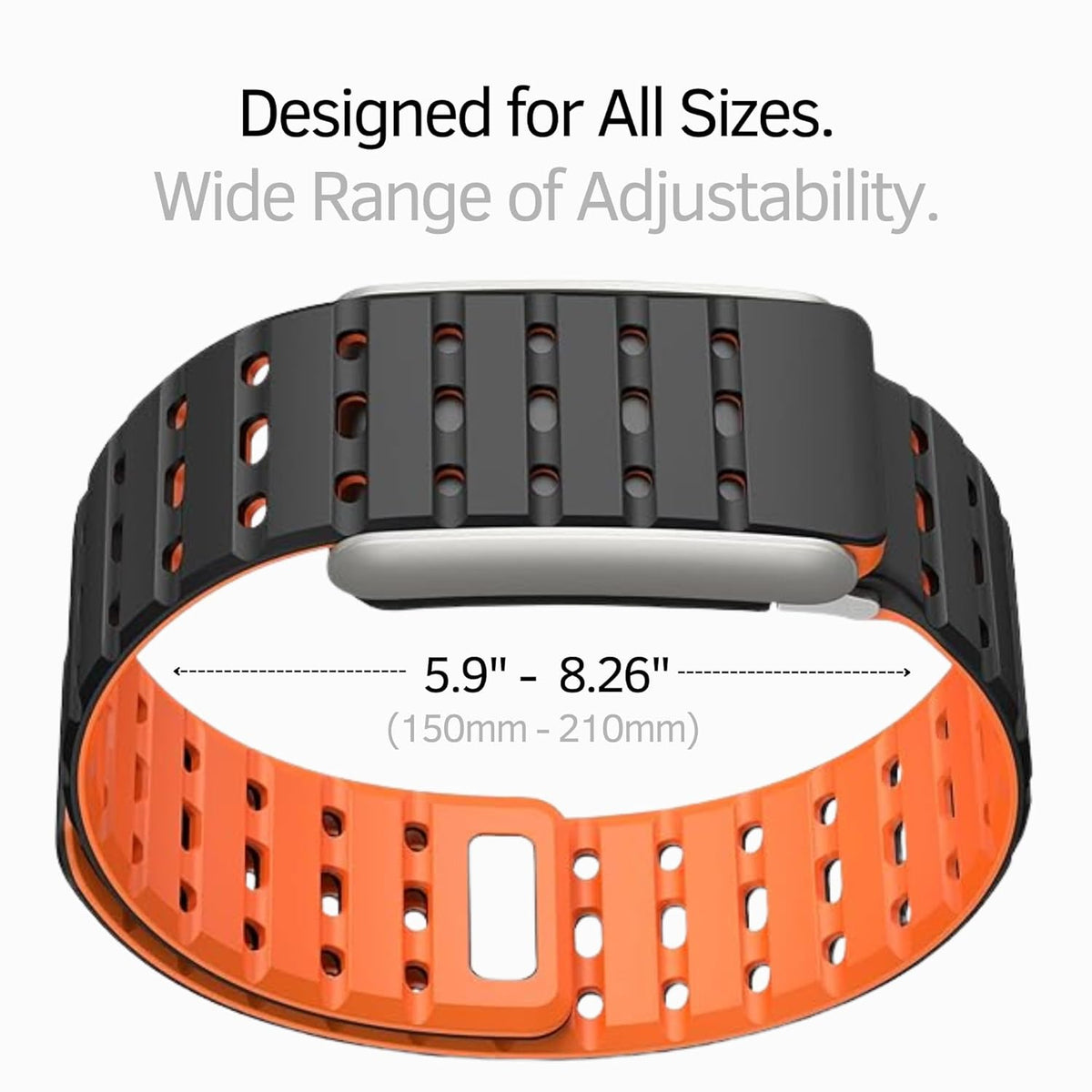 Rumbalton Magnetic Silicone Sport Band for WHOOP 5.0 One, Peak, Life/ MG