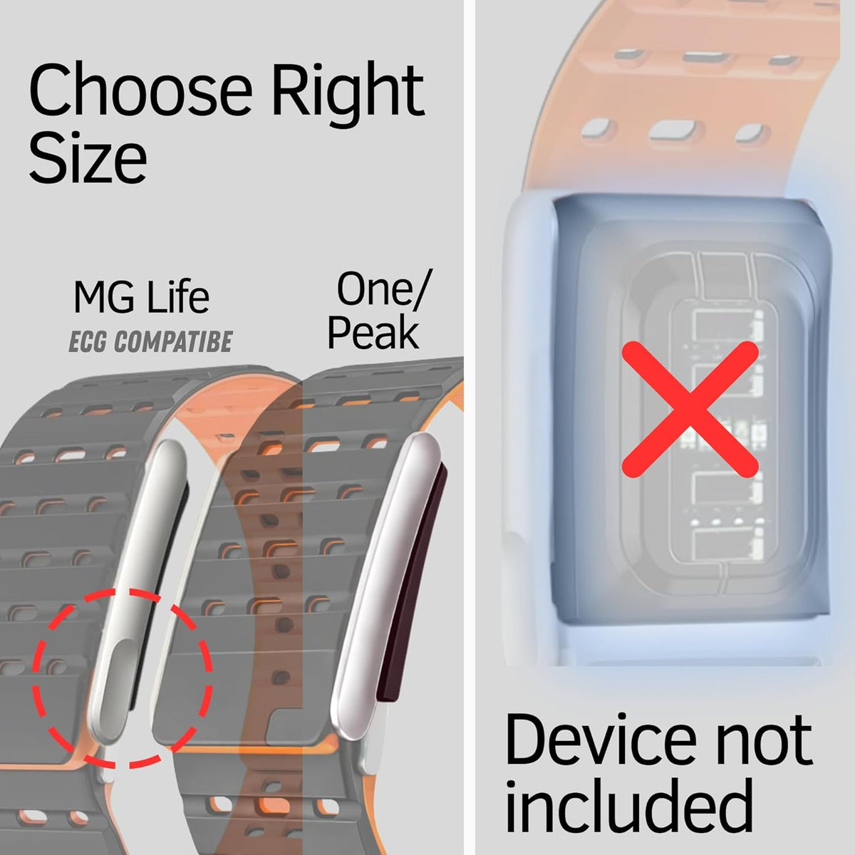Rumbalton Magnetic Silicone Sport Band for WHOOP 5.0 One, Peak, Life/ MG