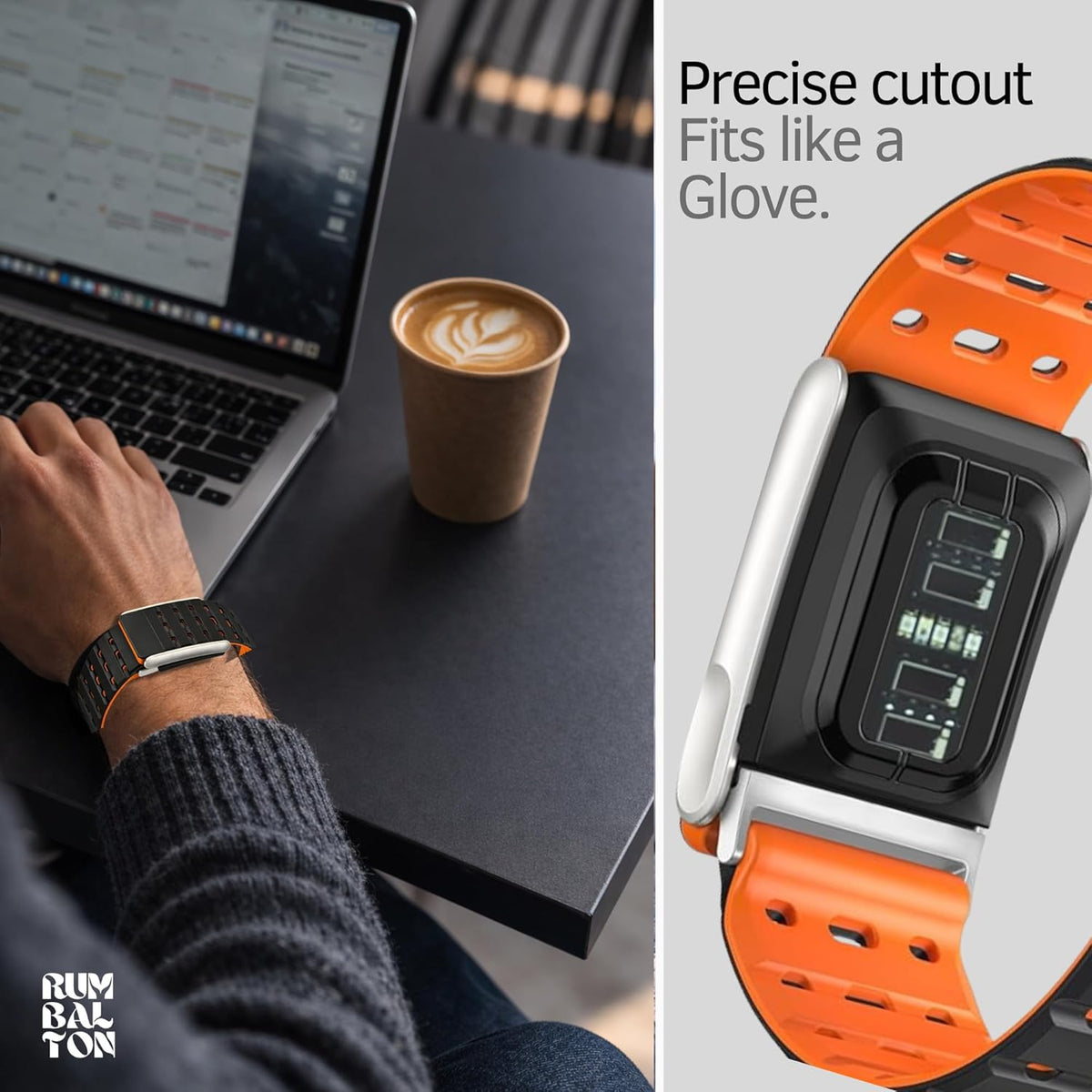 Rumbalton Magnetic Silicone Sport Band for WHOOP 5.0 One, Peak, Life/ MG
